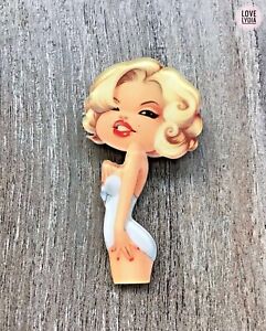 NEW Marilyn Monroe glam movie star white novelty collectable retro cute sexy pin