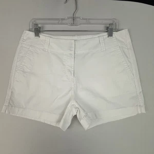 Vineyard Vines Shorts Womens 8 White Classic Chino Whale Summer Casual Preppy - Picture 1 of 11