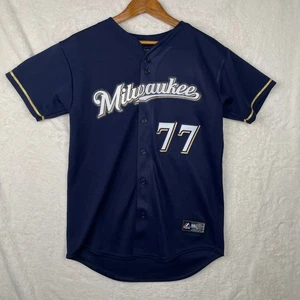 Majestic Milwaukee Brewers Jersey Jonathan Lucroy " Sweets" #77 MLB 2016 Rare - Picture 1 of 12