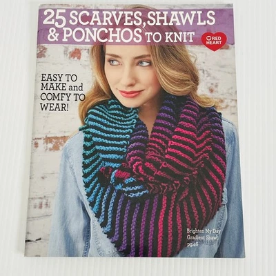25 Scarves Shawls & Ponchos to Knit Easy to Make Knitting Pattern Booklet - Image 1 of 4
