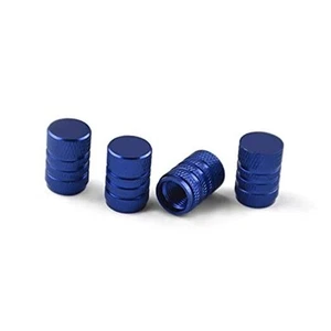 Aluminum Alloy Tire Valve Stem Caps, 4 Pack Universal Car Wheel Tire Valve Blue - Afbeelding 1 van 8