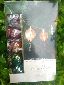 OUTERBANKS PREMIUM GARDEN SOLAR STRING LIGHTS !SET OF 10! INCREDIBLE SHINE! - Picture 1 of 6