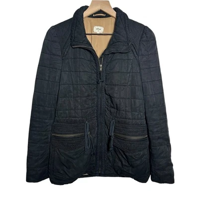 Wilfred Aritzia Marquis Quilted Jacket Womens Sz 6 Black Zip Pocket Preppy Barn - Image 1 of 4