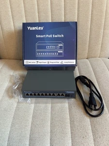 YuanLey 8 Port Gigabit PoE Switch with 2 Gigabit Uplink 8 PoE+ Port 1000Mbps - Picture 1 of 15