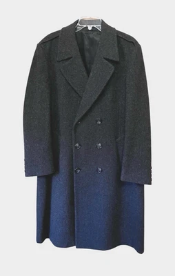 Abrigo de Colección EE. UU. Londres Niebla Carbón 100% Lana Abrigo Doble Pecho Para Hombres 42R Foto 1 de 4