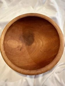 Simon Pearce Signed Hand Turned Cherry Wood Bowl Large 10” Wide, 4” Tall Vintage - Picture 1 of 9