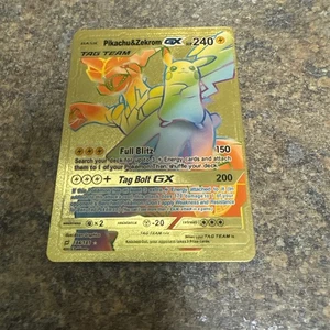 Pikachu & Zekrom GX, Tag team Gold card - Picture 1 of 2