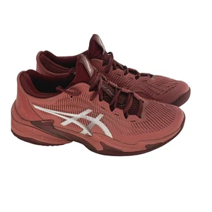 Asics Sneakers Tennis Court FF 3 Women Size 7.5 Garnet White Red - Foto 1 di 11