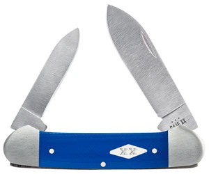 Case xx Knives Canoe Blue G-10 Satin 16753 Stainless Pocket Knife - Imagen 1 de 4