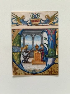 Royal Household Christmas Card β Annunciation Miniature, Milan c.1490β1500 - Picture 1 of 4