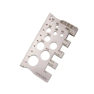 Juego de reglas de medición de tornillos de acero inoxidable 304 medición precisa del paso del diente... - Imagen 1 de 19
