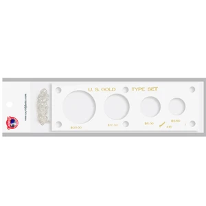 Juego de 4 monedas tipo oro White Capital Plastics - $20 $10 $5 $2,50 U.S Eagle - Imagen 1 de 2