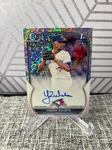 YOSVER ZULUETA 2023 Bowman Chrome Speckle AUTO 1st /299 Blue Jays - Picture 1 of 2
