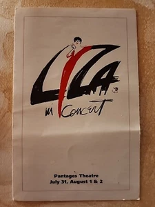 LIZA MINNELLI RARE PROGRAM "ILL-ADVISED" FLOP CONCERTS CORTES ALEXANDER FRED EBB - Picture 1 of 6