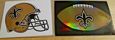 1 Saints Gold 4" FÚTBOL y 1 equipo casco dorado álbum de recortes pegatina Foto 1 de 4