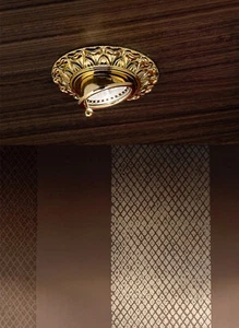Faretto da incasso orientabile in ottone pieno oro classico MS-343 - Picture 1 of 1