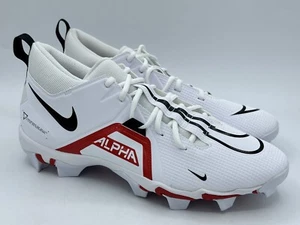 Nike Alpha Menace 3 Shark Football Cleat Red White CV0582-103 Men’s Size 12 - Picture 1 of 6