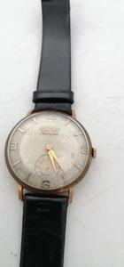 Reloj de pulsera CAUNY PRIMA 15 Rubis cuerda mecánica vintage 33 mm para hombre hecho en Suiza - Imagen 1 de 9