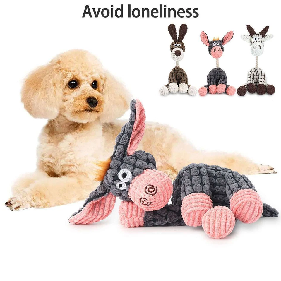 Chew Toy Squeaky Plush Dog Toy For Aggressive Chewers With Chew Pet Toys US - Image 1 of 4
