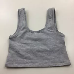 TEREZ New York Light Gray Shelf Bra Stretchy Non Padded Sports Bra Womens sz XS - Picture 1 of 5