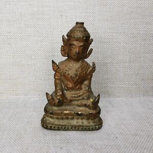 Antique Thai small bronze buddha, 18th-19th century.