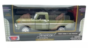 Motor Max American Classic 1:24 1969 Ford F-100 Pickup Green Open Box - Picture 1 of 5