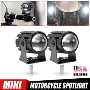 2PCS LED Motorcycle Headlight Driving Fog Lamp Hi-Lo Beam White Spotlight 2500LM - Picture 1 of 10