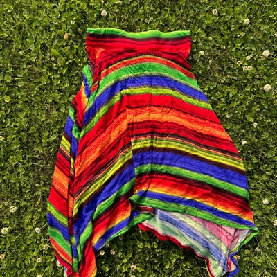 VTG Wet Seal Rainbow Skirt Pride Asymmetrical Boho  - Image 1 of 2