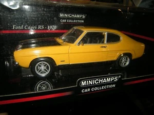 1:18 Minichamps Ford Capri RS 1970 yellow/black-amarillo/negro en embalaje original - Imagen 1 de 1
