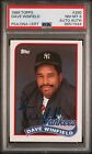 Dave Winfield Signed 1989 Topps Baseball Card #260 PSA 8 HOF New York Yankees