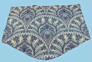 Decorative Things Crescent Rip Tide Valance 53" x 18" blu paisley made in USA - Foto 1 di 11