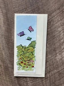 Greetings Card. Butterfly . Acrylic Original Painting Not A Print - Picture 1 of 1