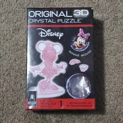 Disney Minnie Mouse 39 Piezas Original Cristal 3D Puzzle Rosa 30982 Foto 1 de 2