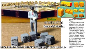 Scale Model Masterpieces/Yorke Brick Pillar/Column Support Footers (6pcs) S/1:64 - Picture 1 of 12