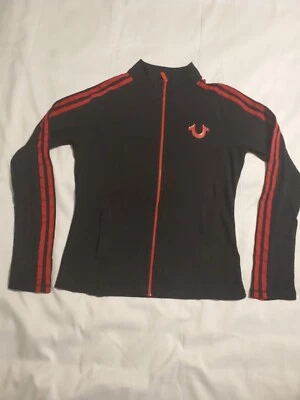 True Religion Mujer S/P Chaqueta Negra Roja Cremallera y Bolsillos Foto 1 de 4