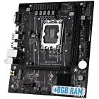Scheda Madre Micro-Atx Ddr4 8Gb Ram Intel Core I3 12 13 Gen Gaming Pcie 4.0 Pc-