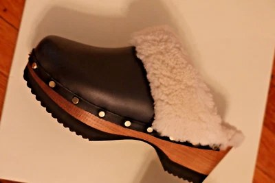 NEW! M.GEMI GRETA SHEARLING CLOG - Image 1 of 4