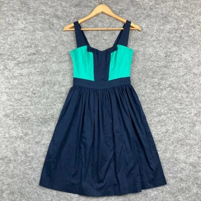 French Connection Womens Dress Size 6 Blue Sleeveless A-Line Lined Zip 12128 - image 1 of 4