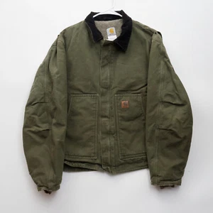 Giacca Carhartt Artic vintage uomo grande J164 LOV sherpa foderata tela verde - Foto 1 di 6
