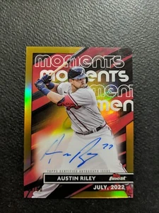 2023 Topps Finest Moments Austin Riley Gold Refractor Auto /50 - Picture 1 of 10