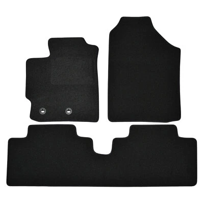 Tapis De Sol Velours Sur Mesure Pour Toyota Yaris 2011-2019 Noir - Photo 1/4