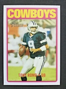 Tony Romo, Dallas Cowboys, 2005 Topps Heritage #81, estampado corto + lote - Imagen 1 de 4