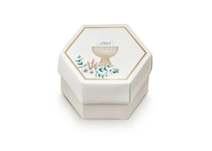 Scotton Sechseckige Box Erste Kommunion 80 X 55 Mm 10 Stk - Bild 1 von 1