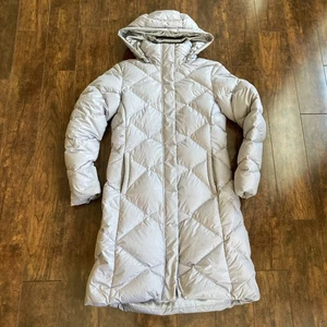North Face Miss Metro 550 Down Parka Size Small Lavender Hooded Coat - Picture 1 of 14