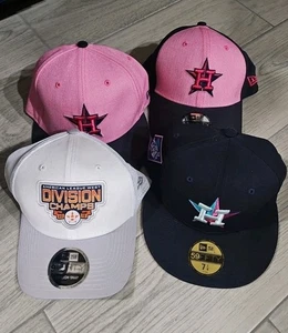 Lot Of 4 Houston Astros MLB Hats - Picture 1 of 5