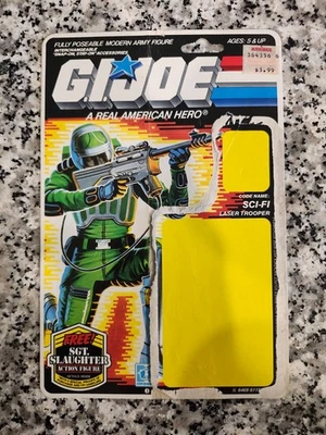 Ficção científica 1986 G.I. JOE COBRA Vintage Original CARTÃO DE VOLTA Perda Menor Completa com Oferta - Imagem 1 de 2