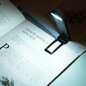 (White)Reading Lights For Books In Bed Portable Clip-on LED USB Rechargeable BT5 - Photo 1/12