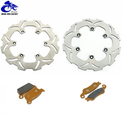YZ250F YZ450F 2008-2019 Front Rear Brake Rotors Disc Pads For Yamaha YZ125 YZ250 - Image 1 of 4