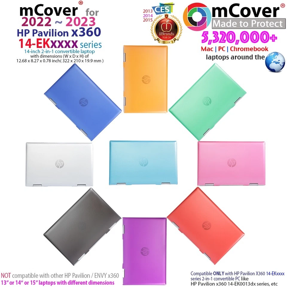 NUEVO Estuche Rígido mCover® para Portátil Serie 14" HP Pavilion x360 14-EKxxx 2022 2023 Foto 1 de 4