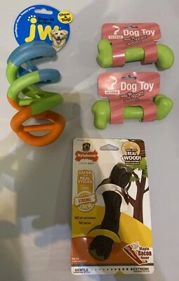 Лот из 4 собак жевательная игрушка лот буксировка интерактивный прорезывание зубов прочный - Изображение 1 из 4